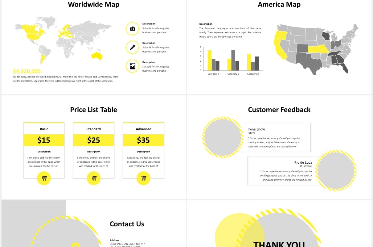 商务公司宣传PPT图片版式设计模板Dotted - Business Powerpoint Template