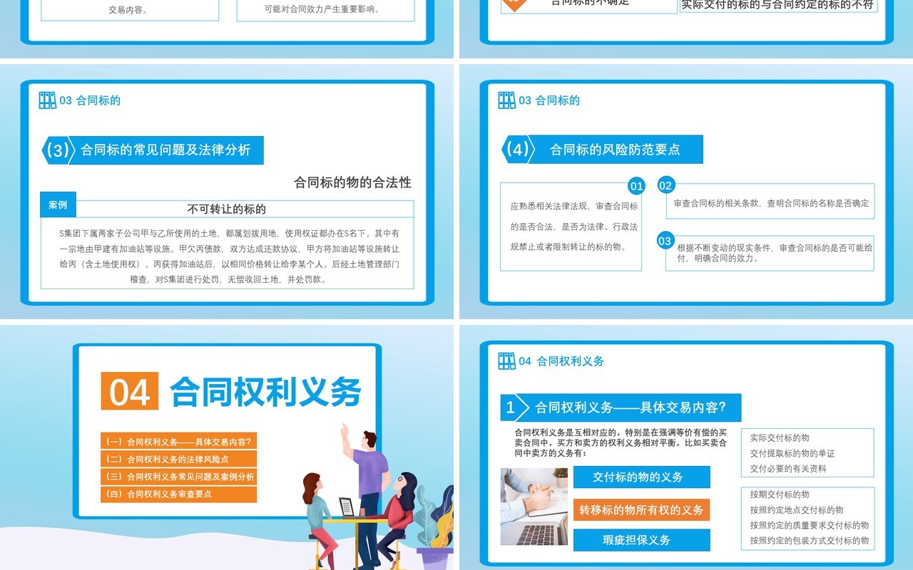 扁平化合同法合同管理合同实务培训PPT模板