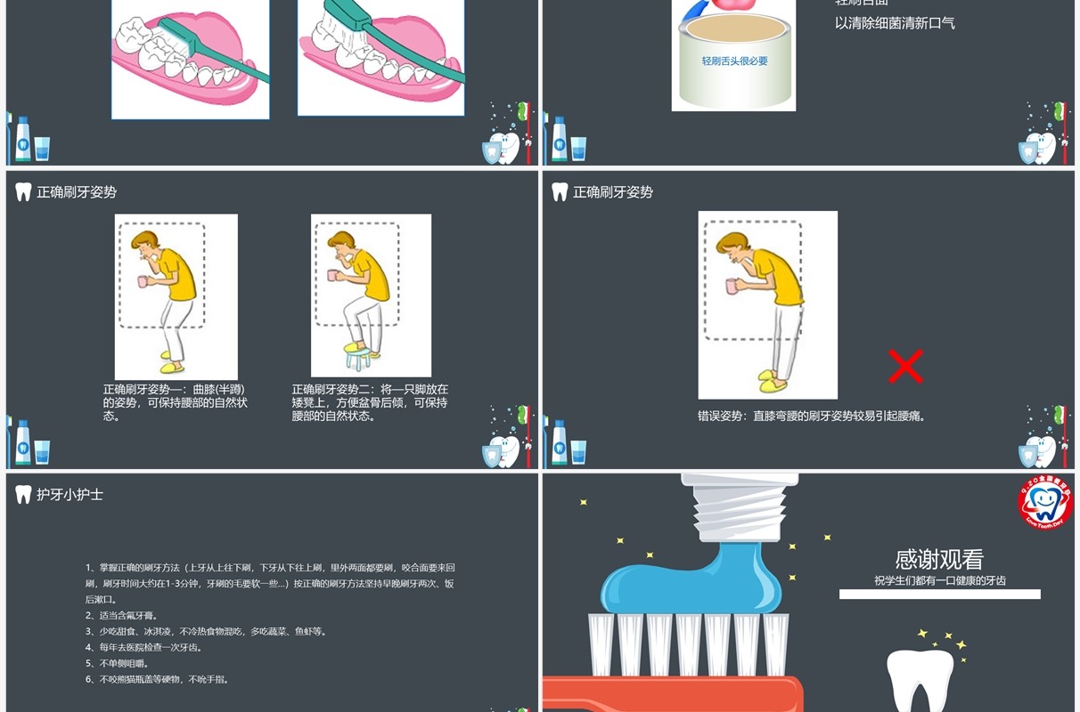 世界爱牙日宣传教育PPT模板
