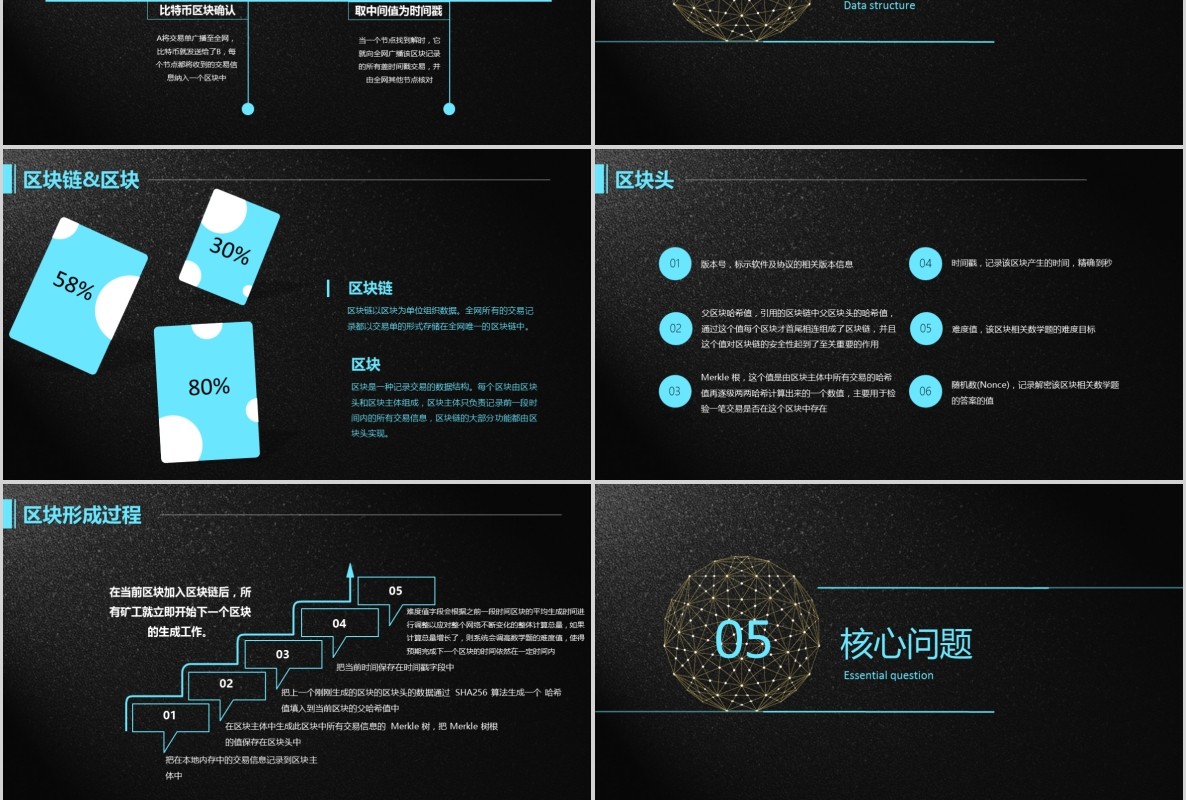 科技创新区块链技术PPT模板29