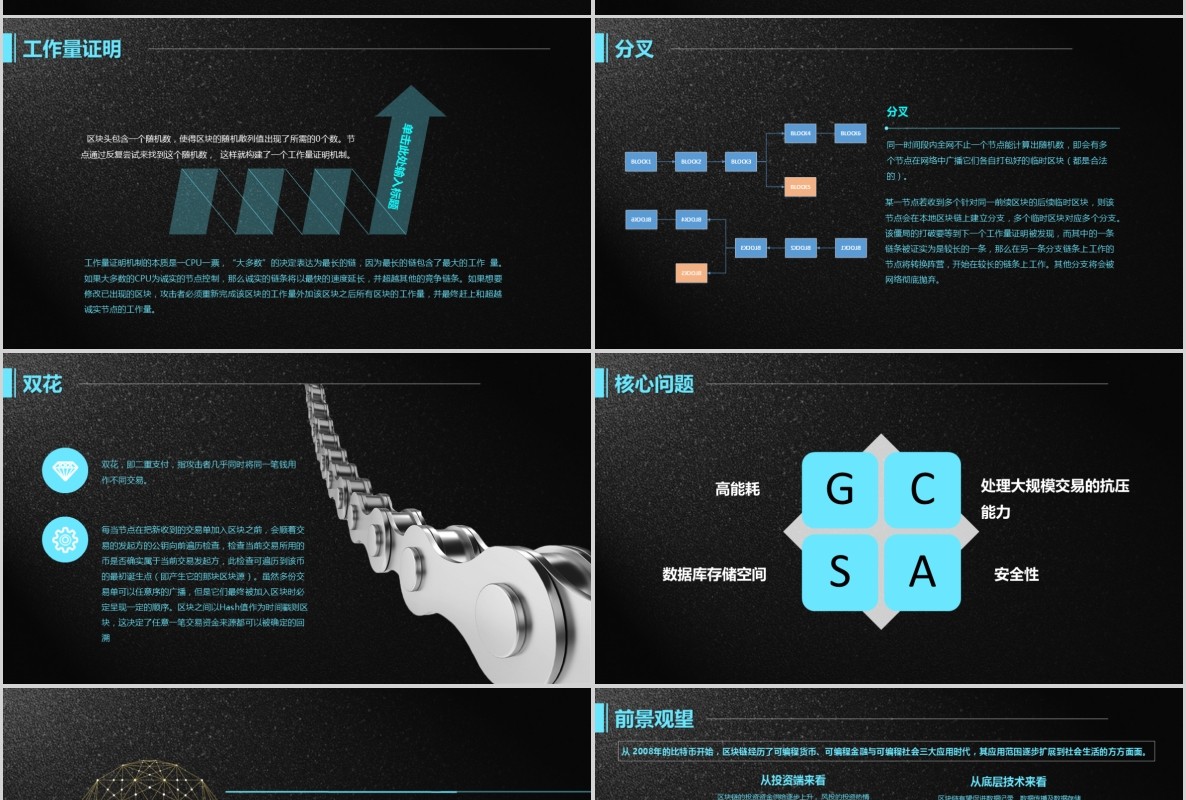 科技创新区块链技术PPT模板29