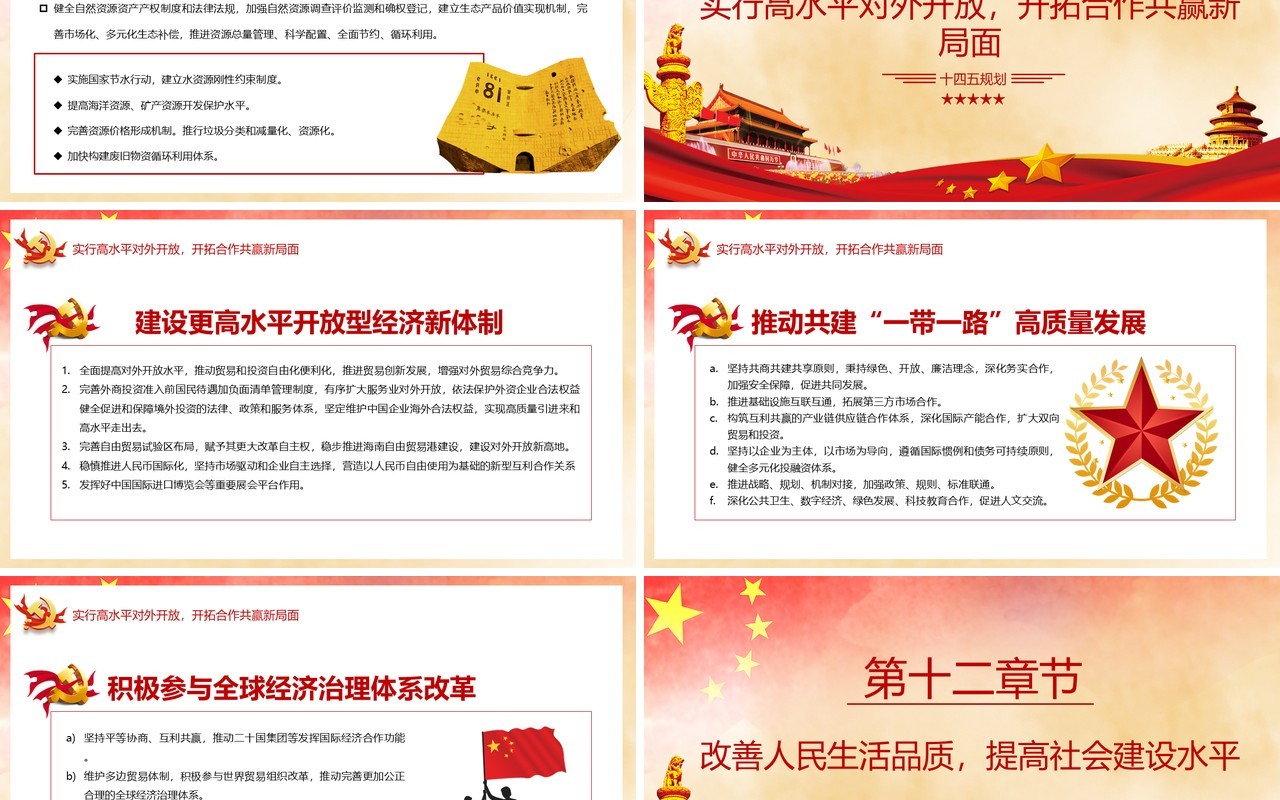 国民经济和社会发展第十四个五年计划和2035年远景目标建议党政党建PPT模板