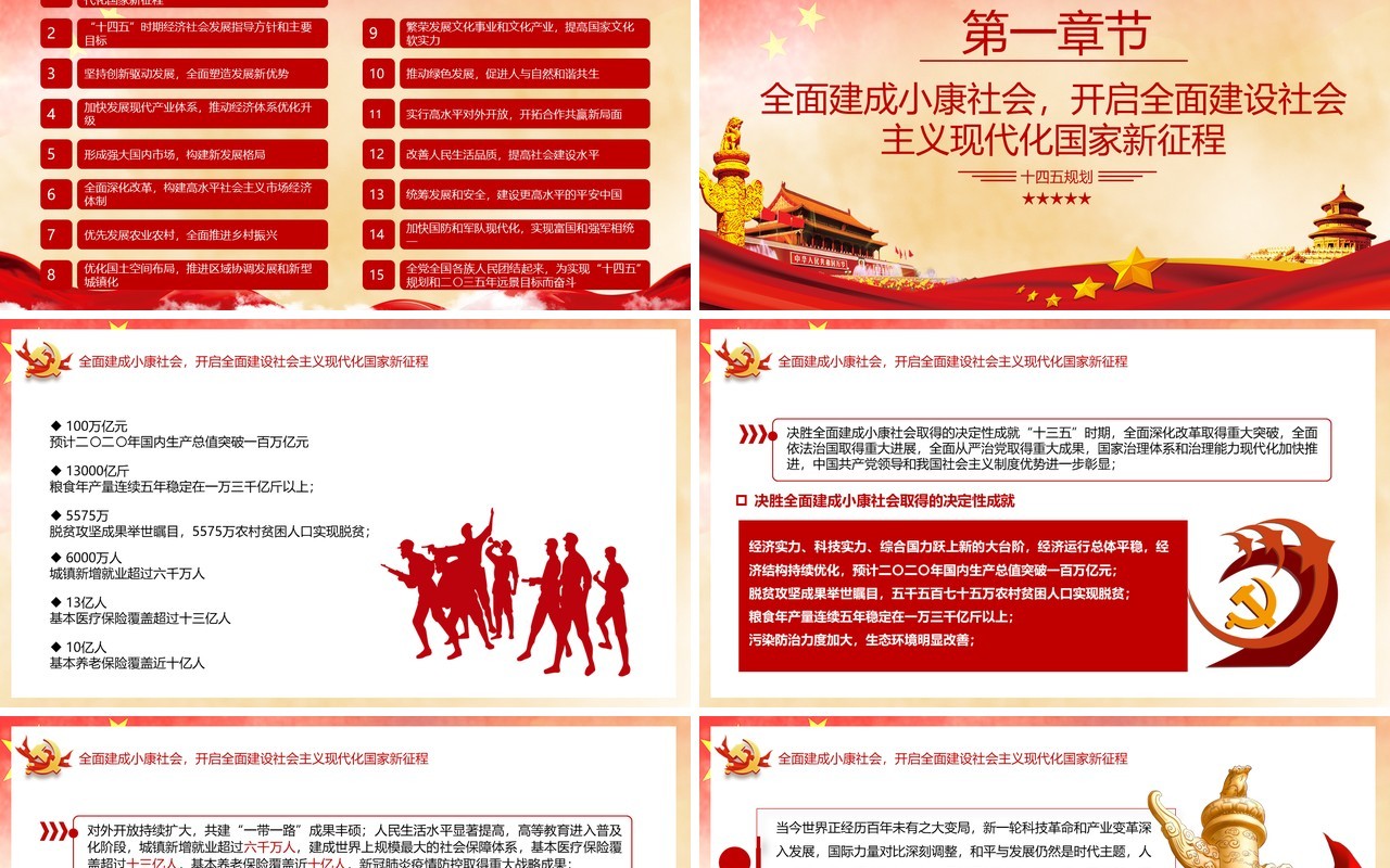 国民经济和社会发展第十四个五年计划和2035年远景目标建议党政党建PPT模板