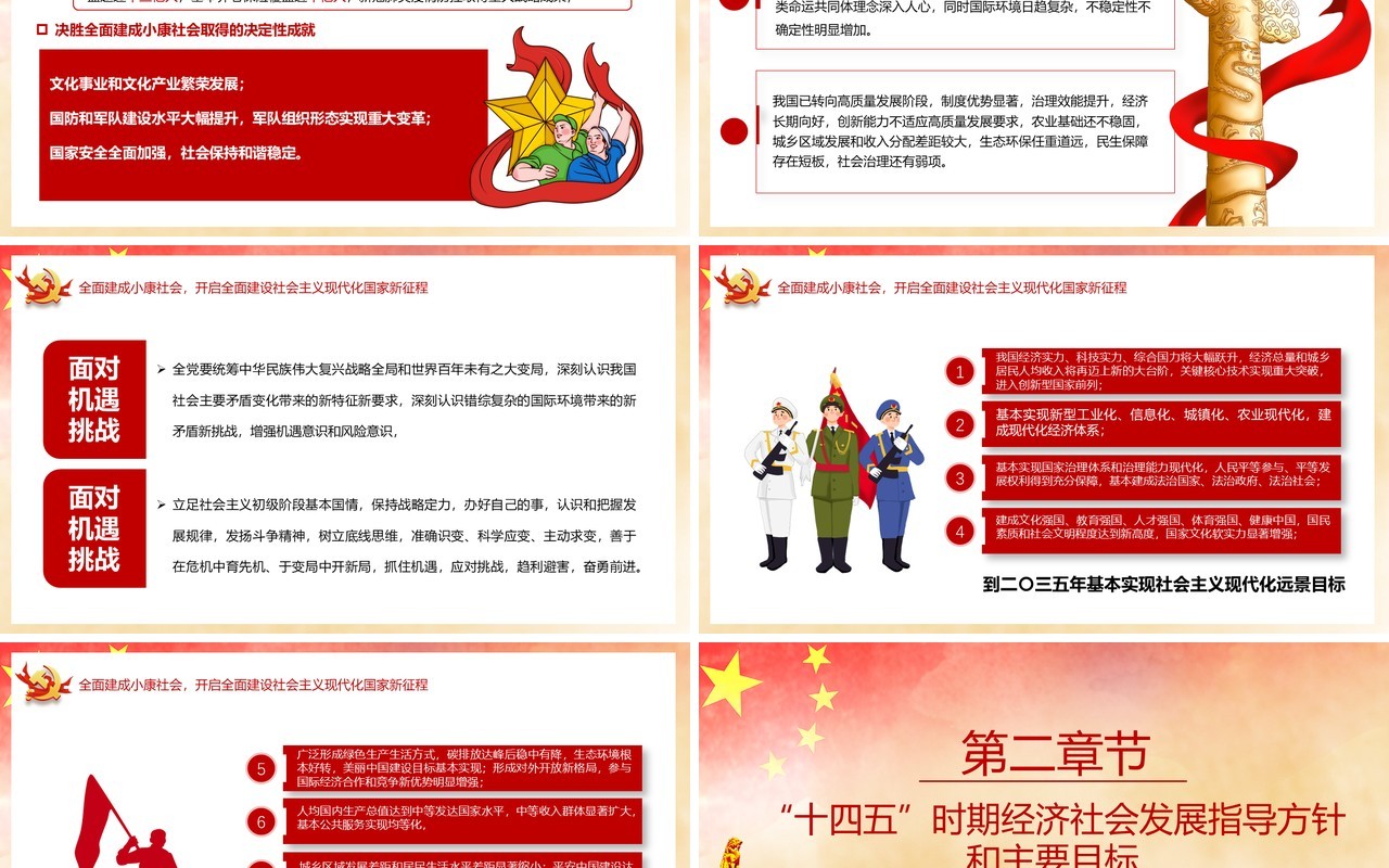 国民经济和社会发展第十四个五年计划和2035年远景目标建议党政党建PPT模板