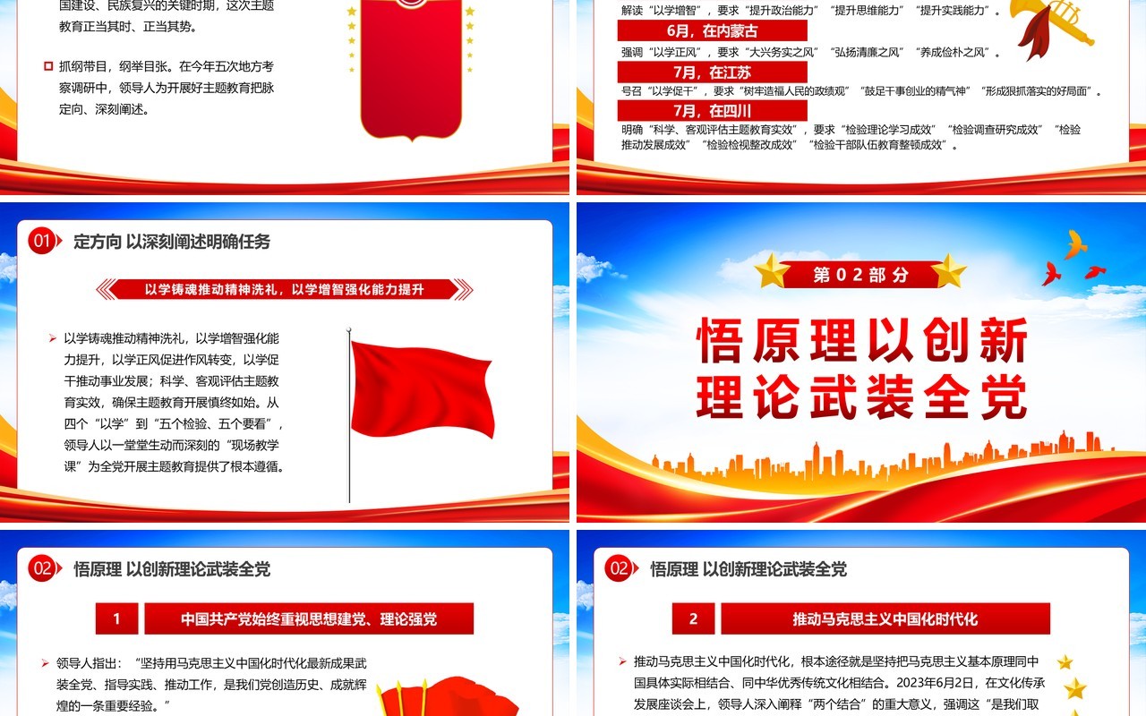 确保主题教育稳步开局扎实推进PPT模板