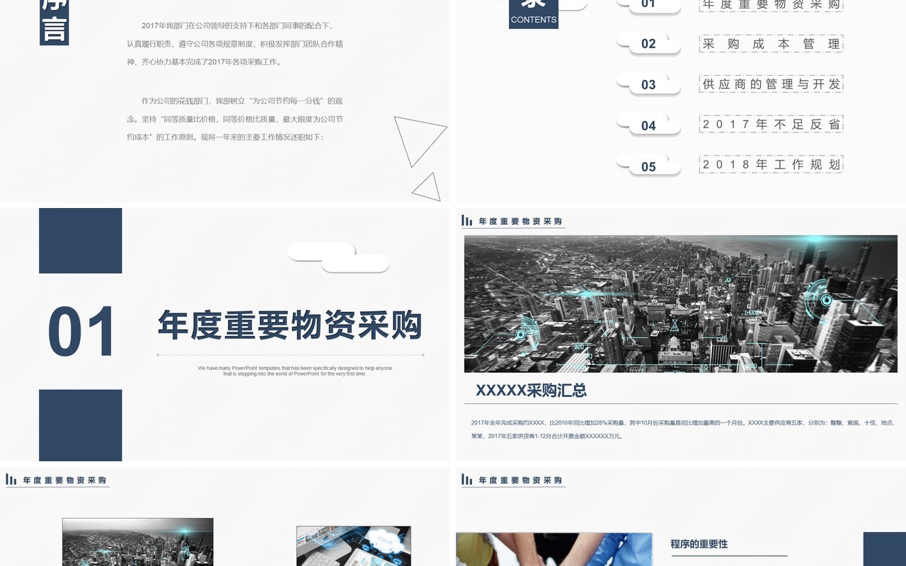深蓝个人工作汇报总结ppt
