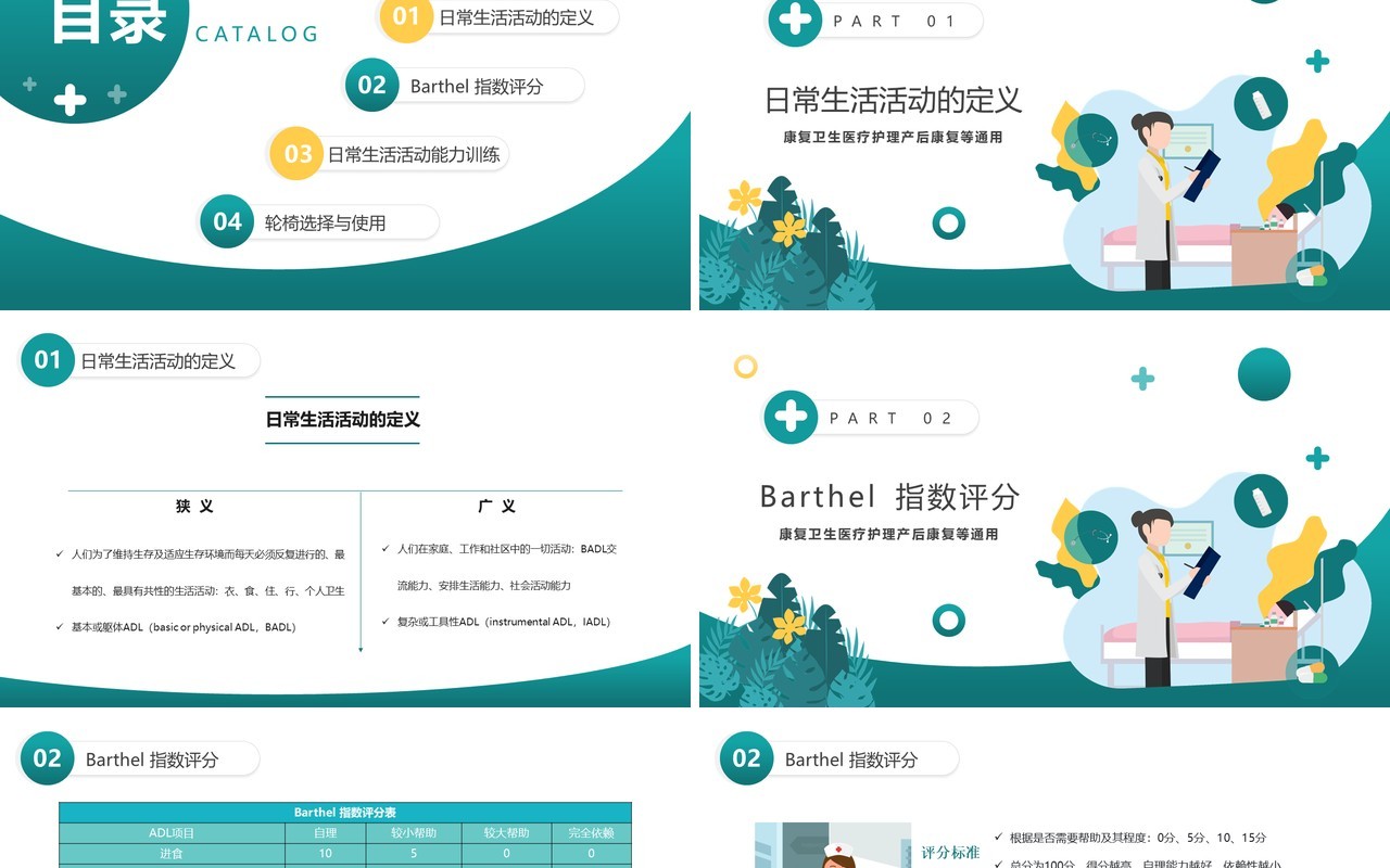 卫生医疗行业康复护理新技术PPT模板