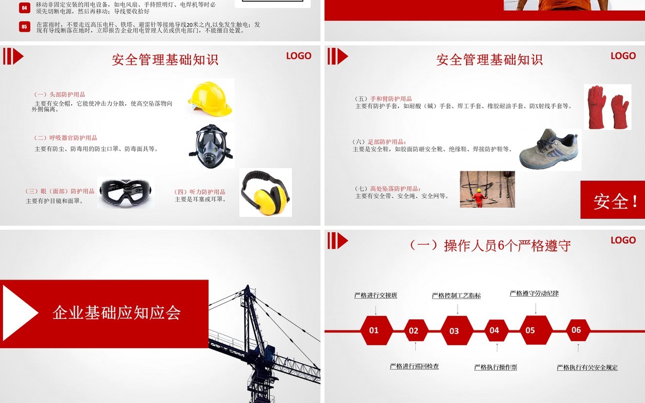 简约蓝色安全生产PPT模板安全汇报