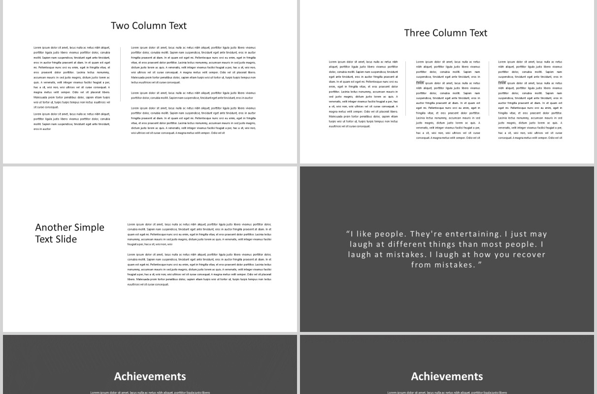 矩阵产品图片展示项目策划PPT模板排版版式设计不包含图片Matrix - minimal powerpoint presentation