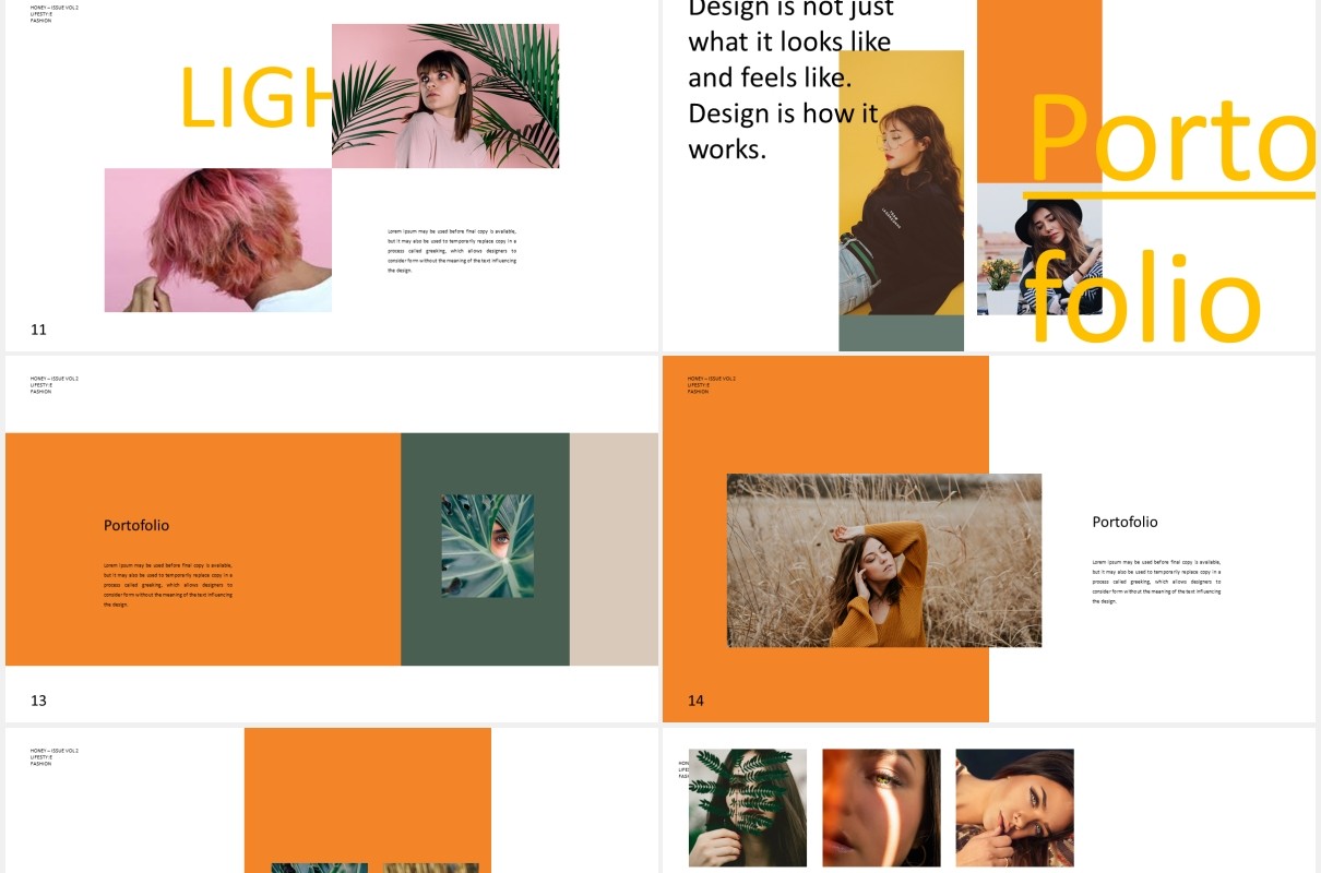 创意作品展示PPT模板HONEY - Creative Powerpoint Fashion