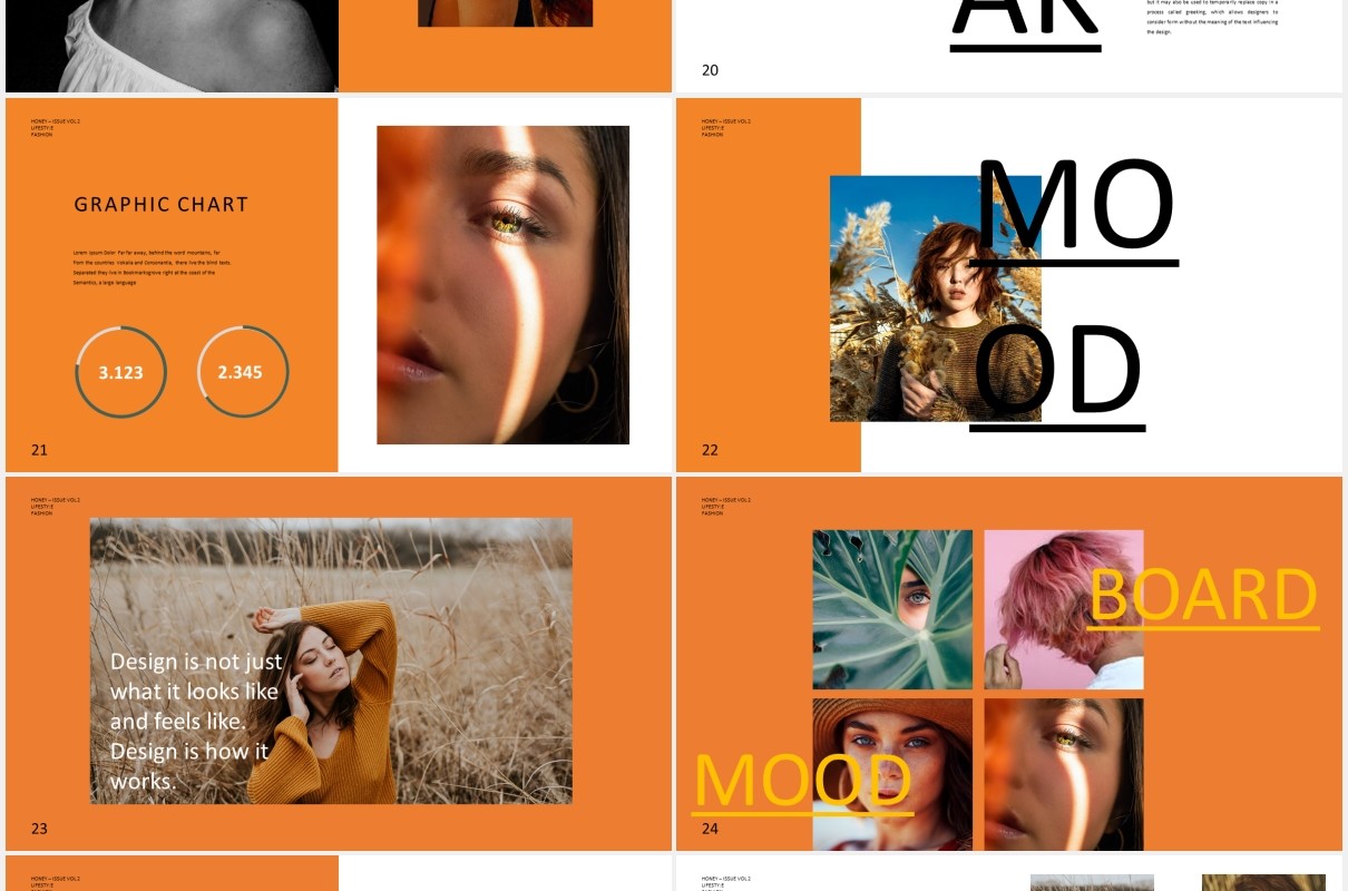 创意作品展示PPT模板HONEY - Creative Powerpoint Fashion