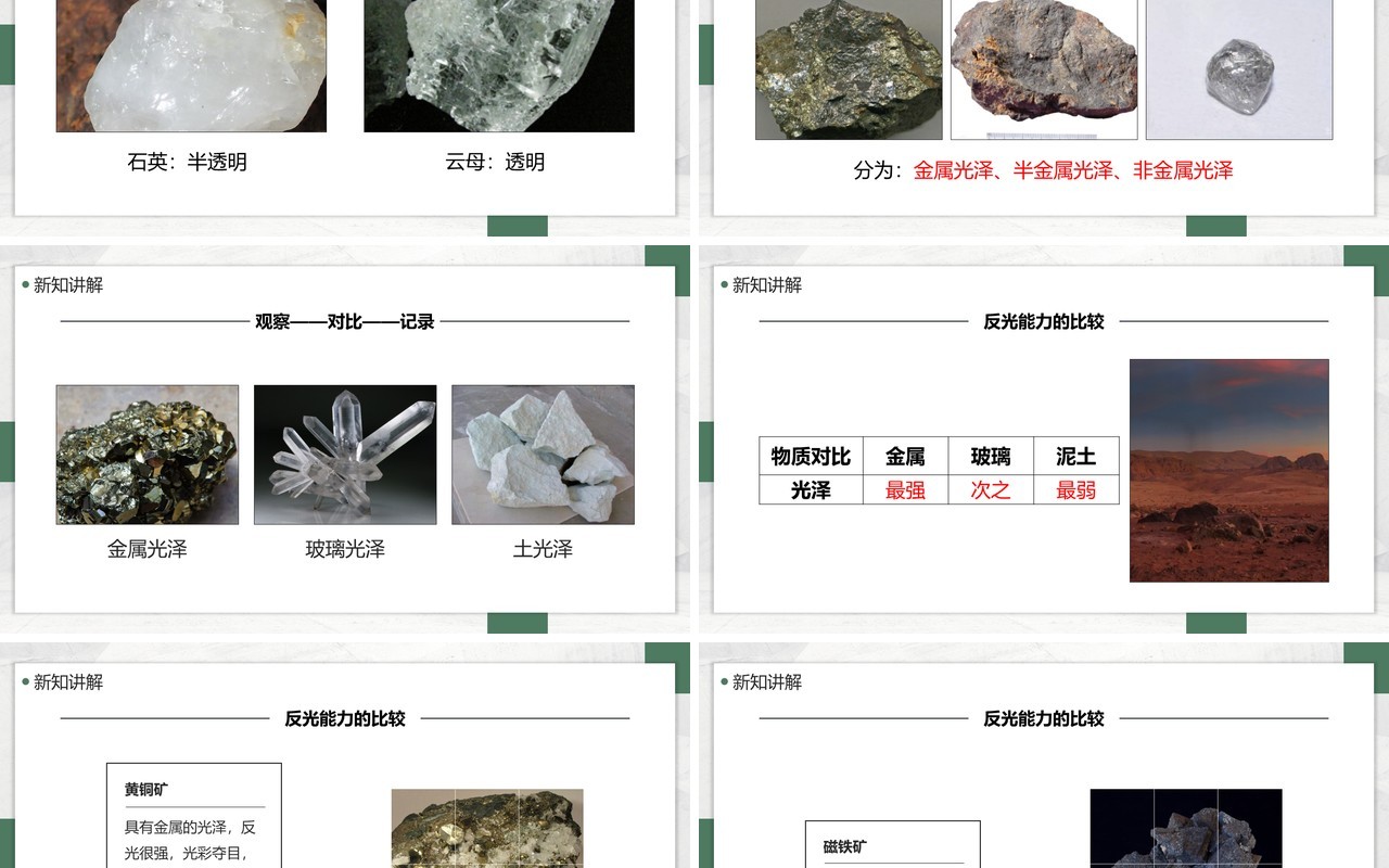 教科版四年级下册观察、描述矿物课件PPT模板