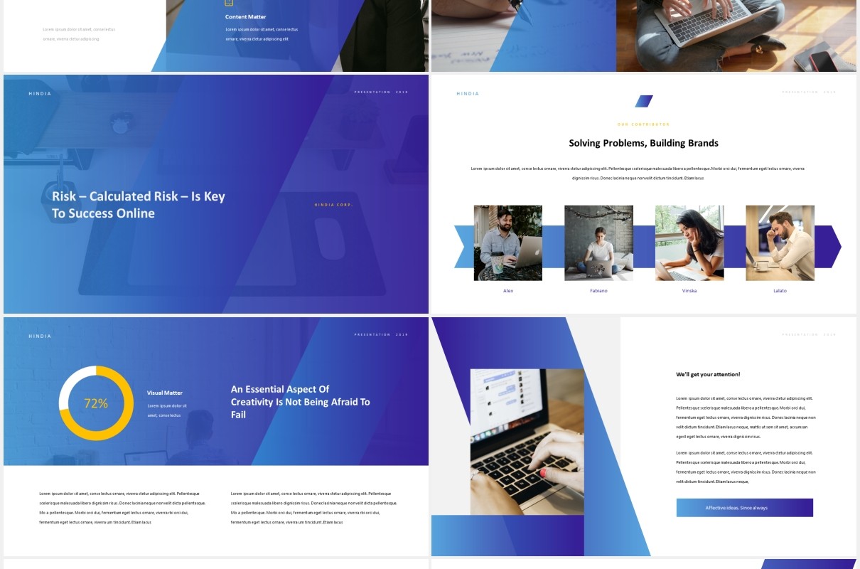 企业公司简介宣传展示PPT模板Hindia - Corporate Style Powerpoint Template