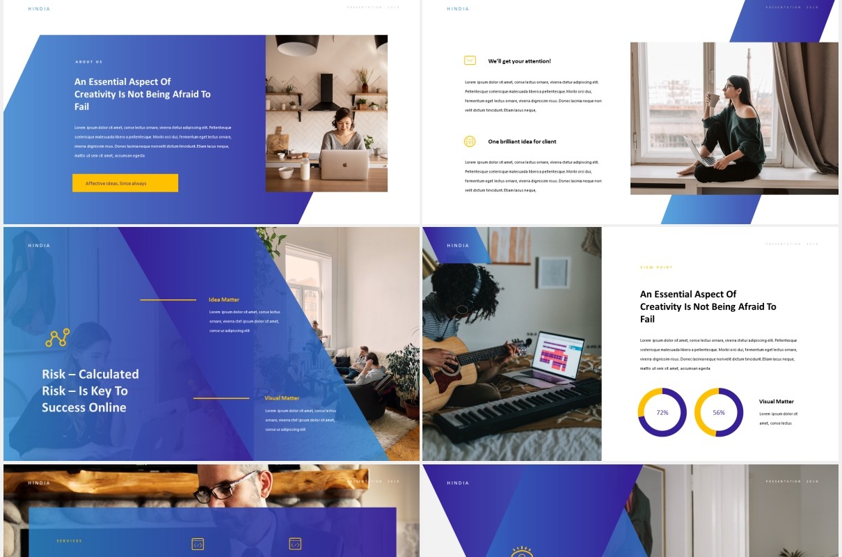 企业公司简介宣传展示PPT模板Hindia - Corporate Style Powerpoint Template