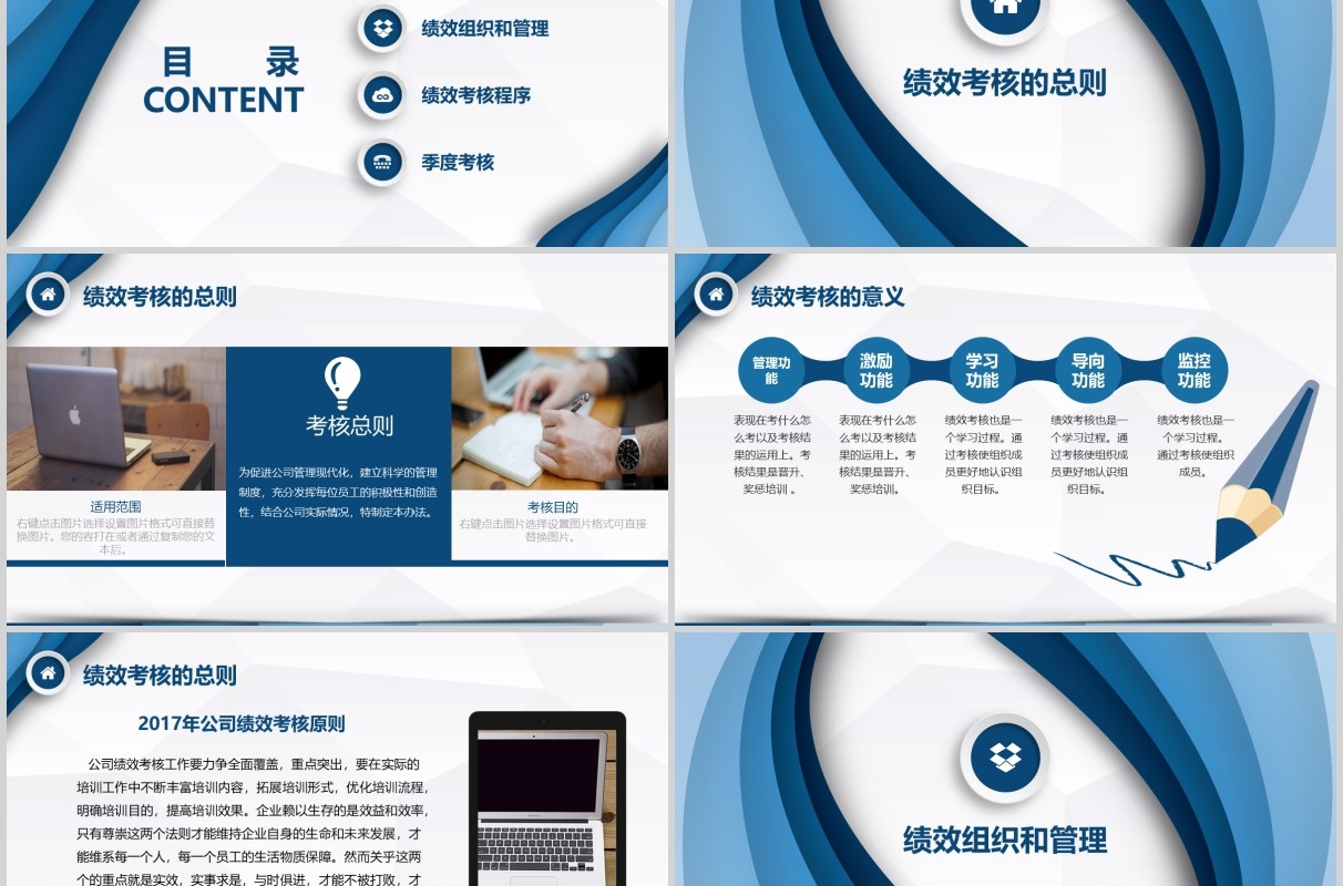 企业管理绩效制度考核培训PPT模板