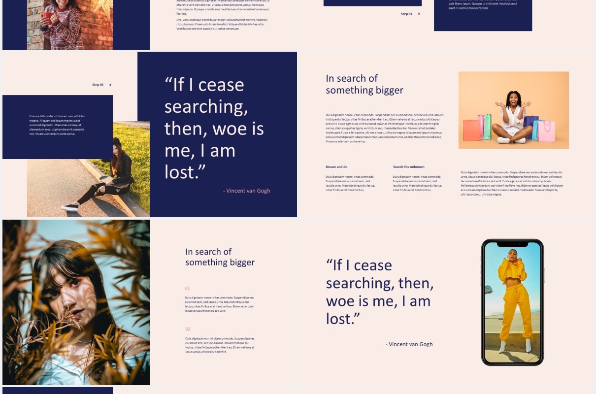 时尚创意商务PPT模板Obave - Minimal Business Theme Powerpoint