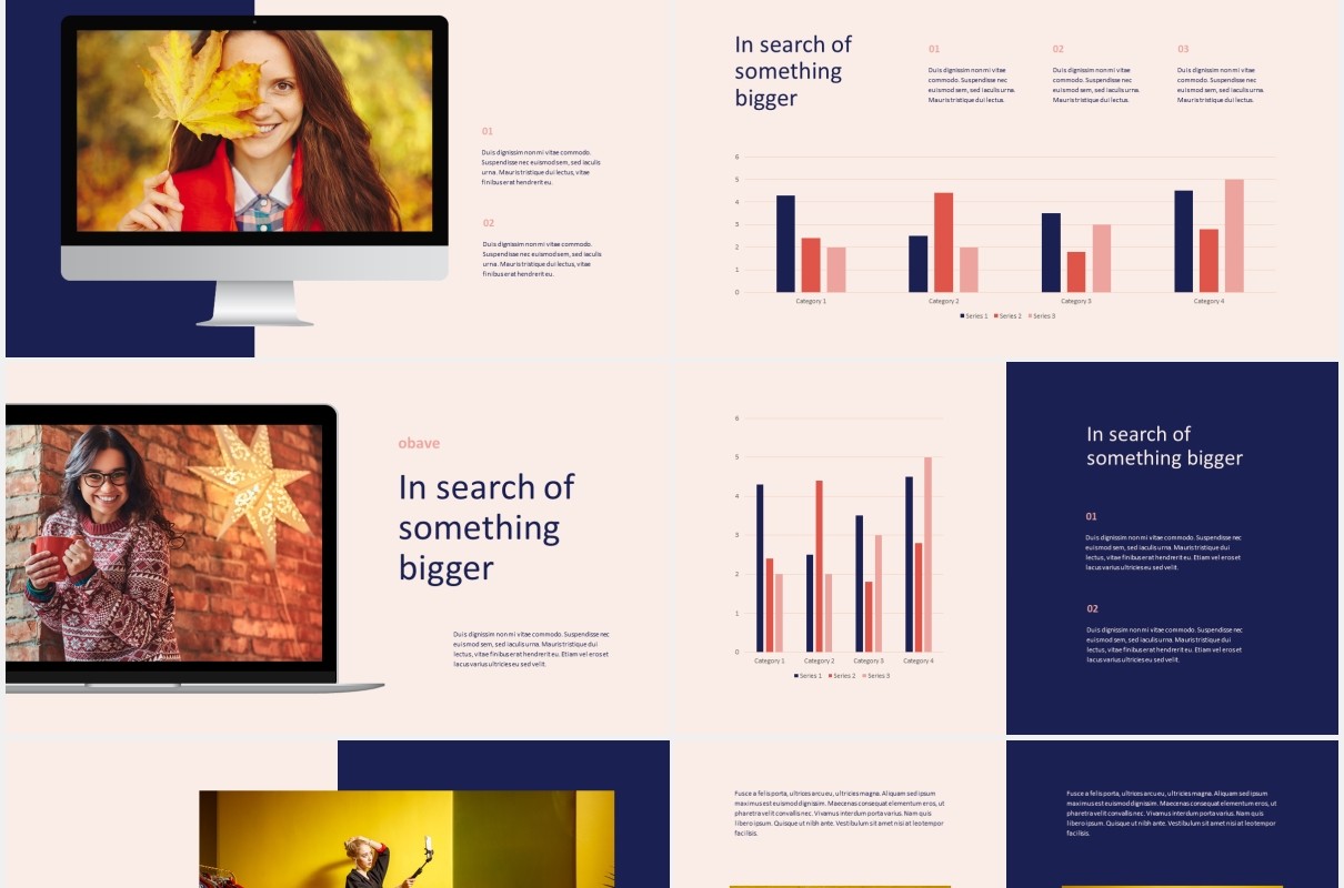 时尚创意商务PPT模板Obave - Minimal Business Theme Powerpoint