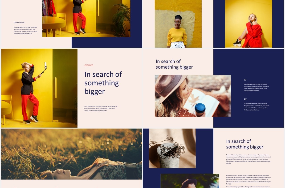 时尚创意商务PPT模板Obave - Minimal Business Theme Powerpoint