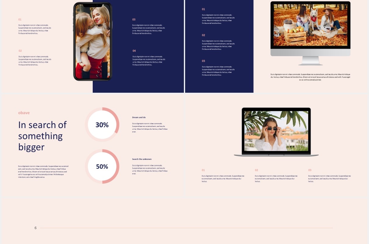 时尚创意商务PPT模板Obave - Minimal Business Theme Powerpoint