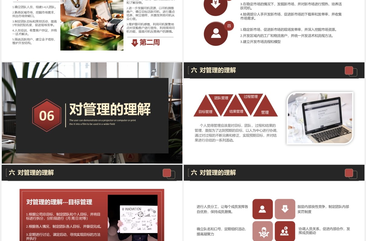 黑色商务公司管理销售经理岗位竞聘述职PPT模板