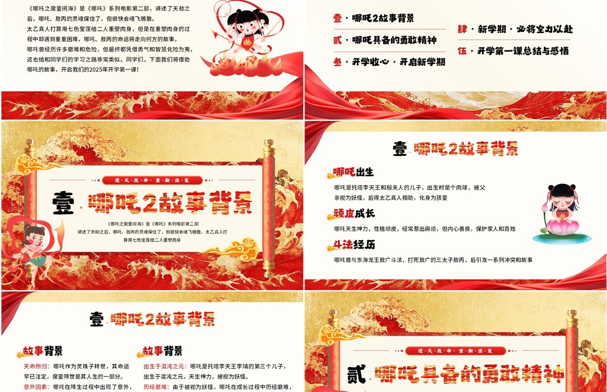 红色国潮风只要改变就有无限可能PPT模板