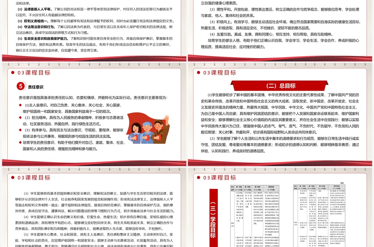 义务教育道德与法治课程标准PPT模板