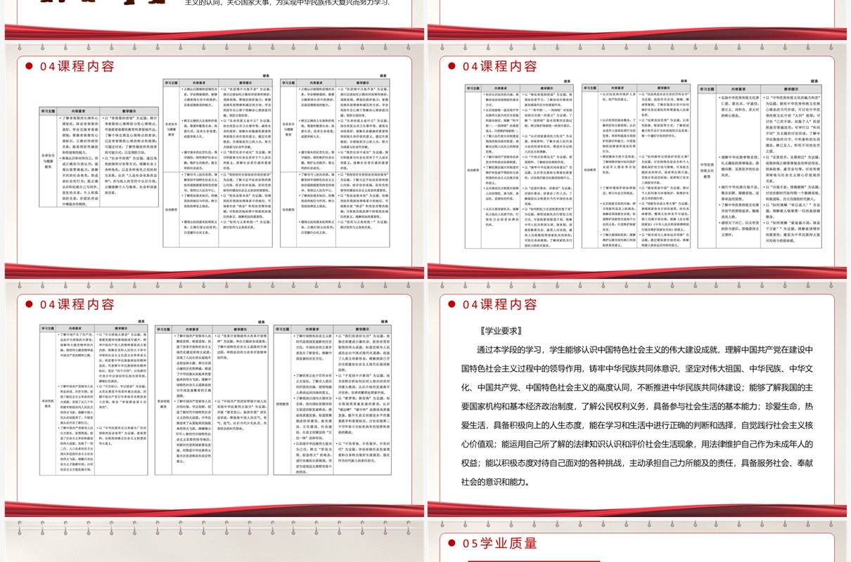 义务教育道德与法治课程标准PPT模板