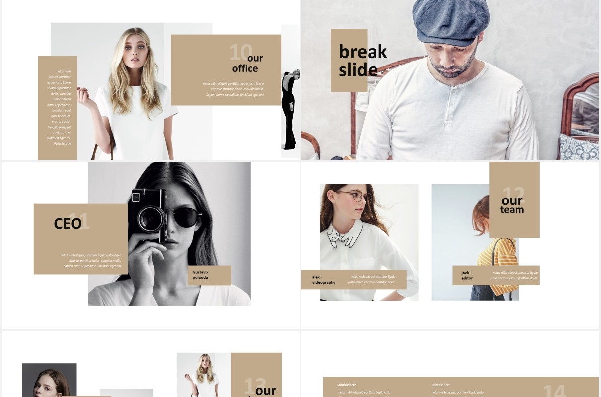 简约作品图片展示PPT模板Franco - Powerpoint Template