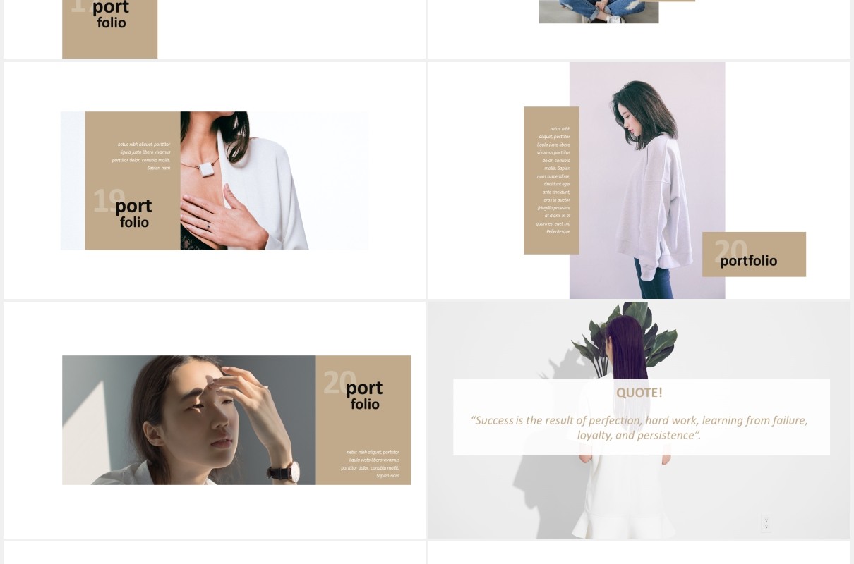 简约作品图片展示PPT模板Franco - Powerpoint Template