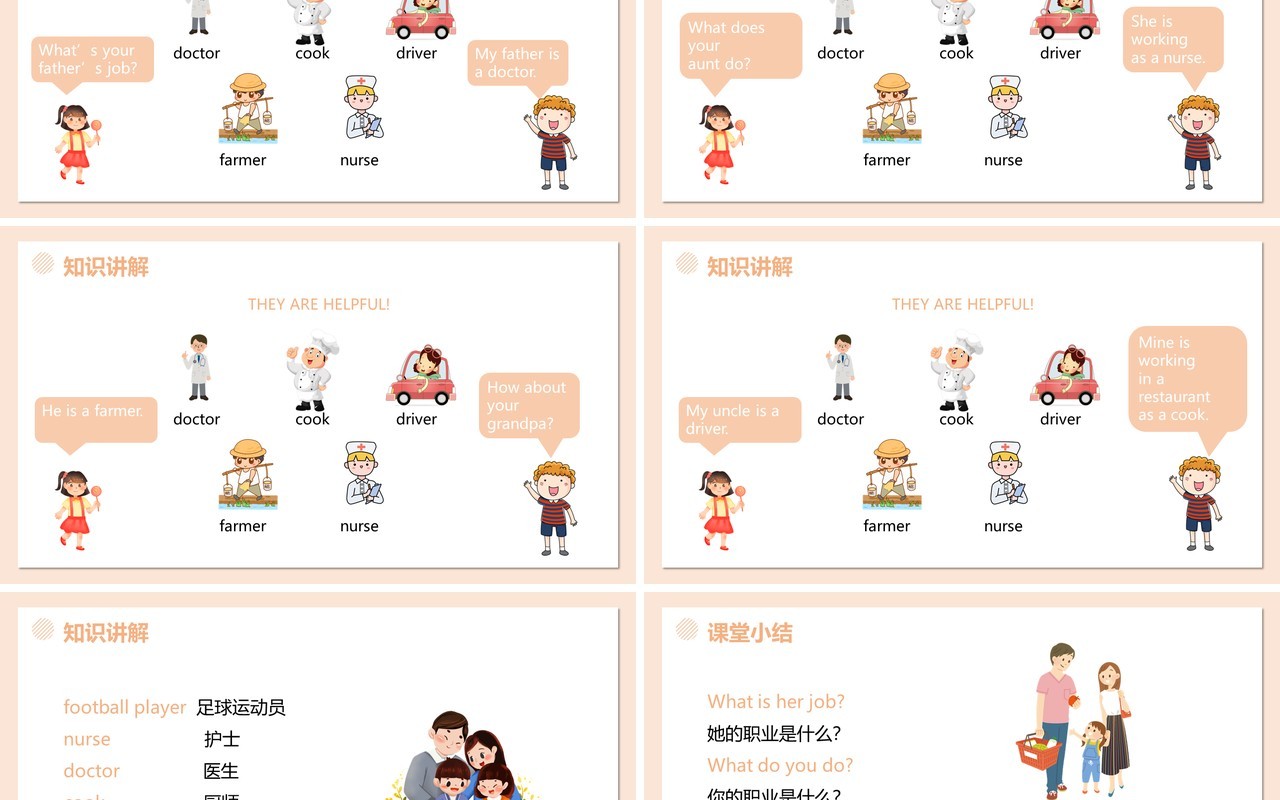 部编版四年级英语上册Meet my family第4课时课件PPT模板
