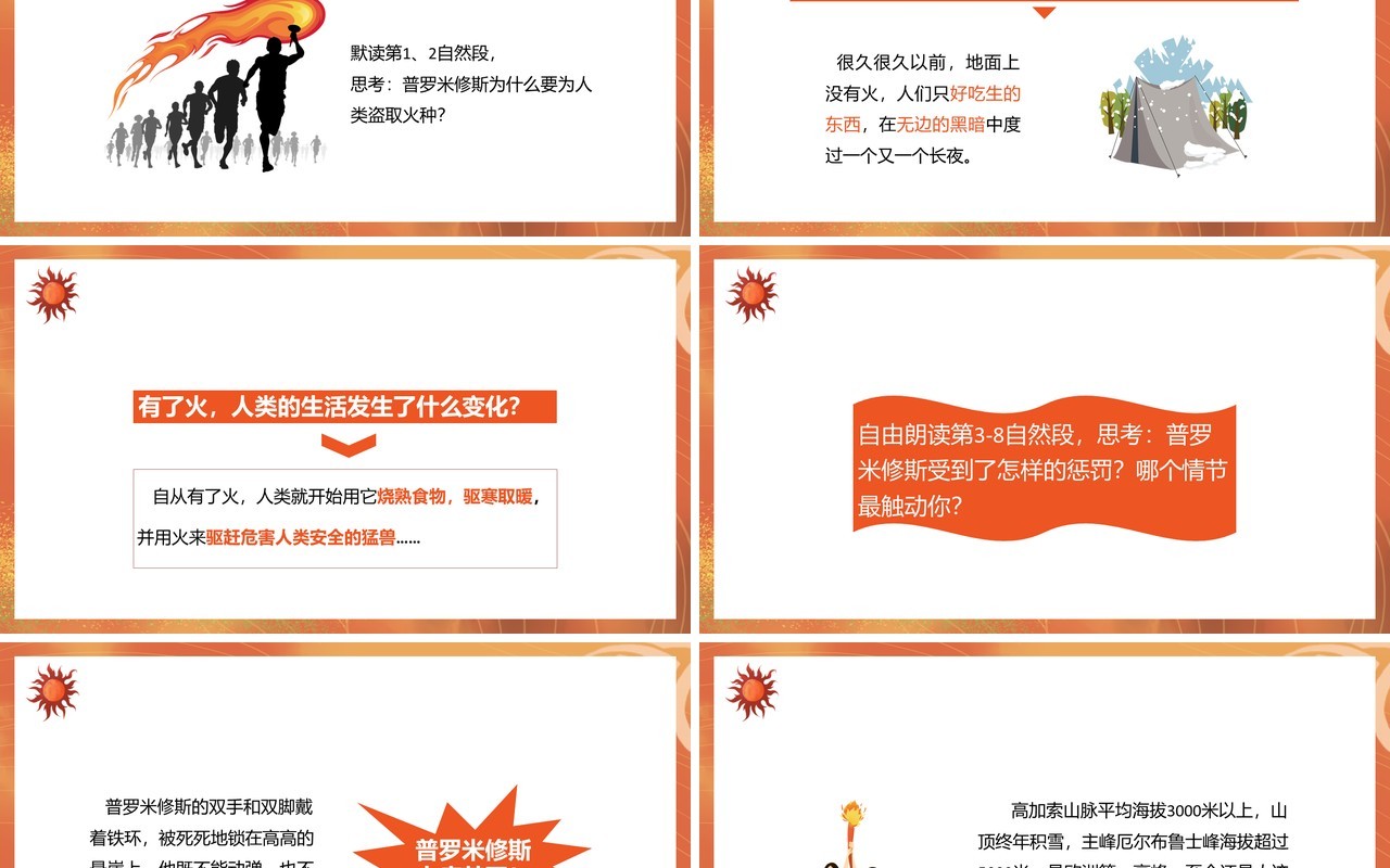 部编版四年级语文上册普罗米修斯课件PPT模板
