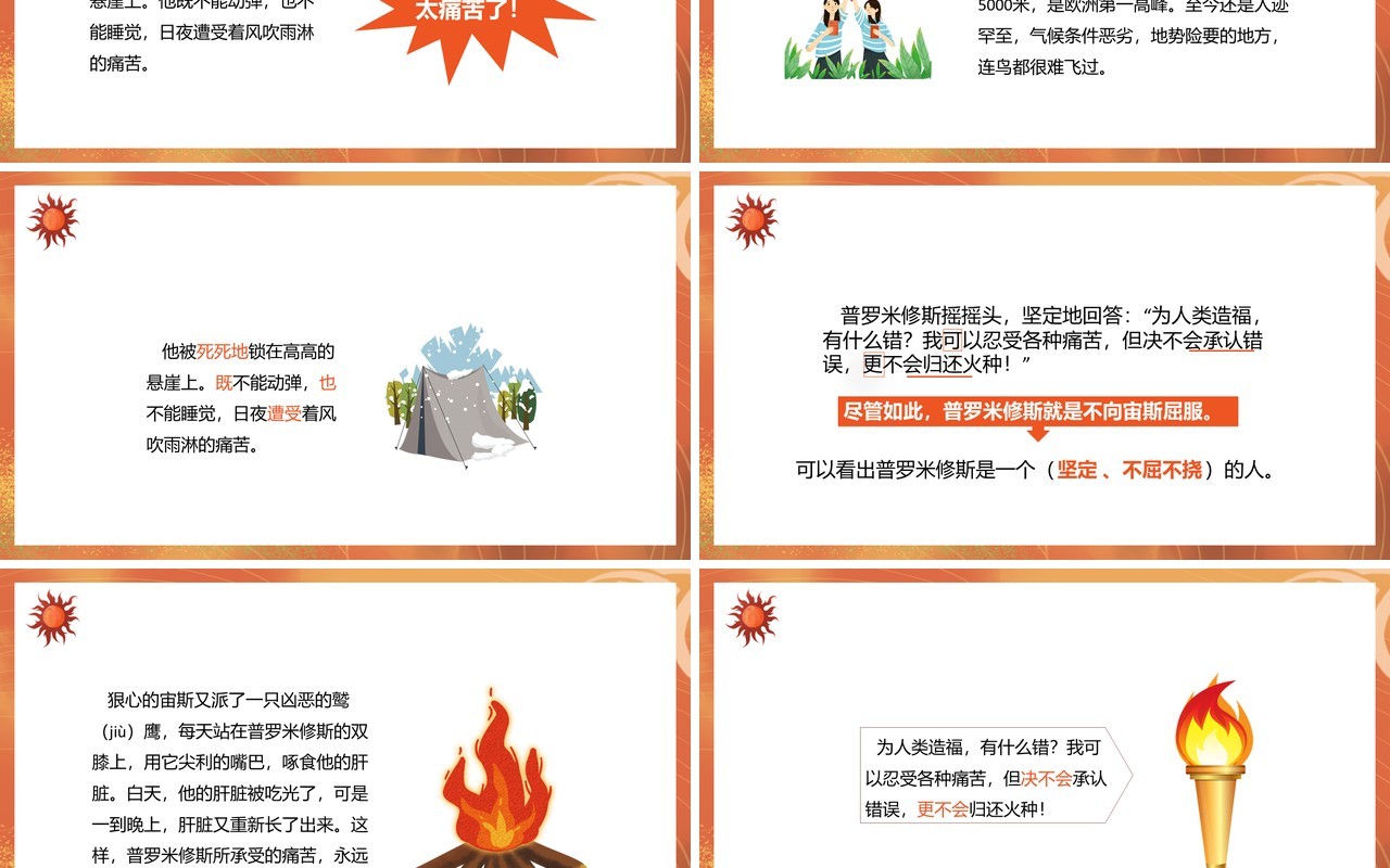 部编版四年级语文上册普罗米修斯课件PPT模板