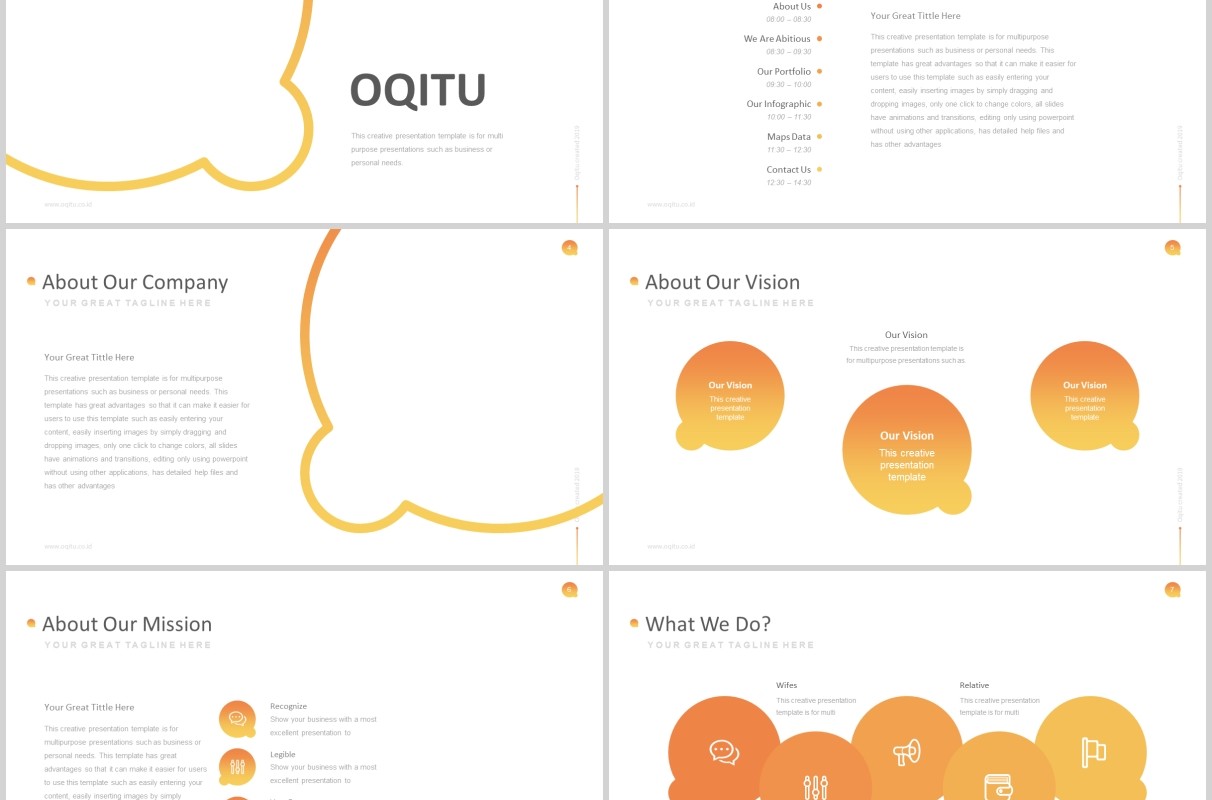 产品介绍SWOT分析PPT版式模板Oqitu  Powerpoint Template
