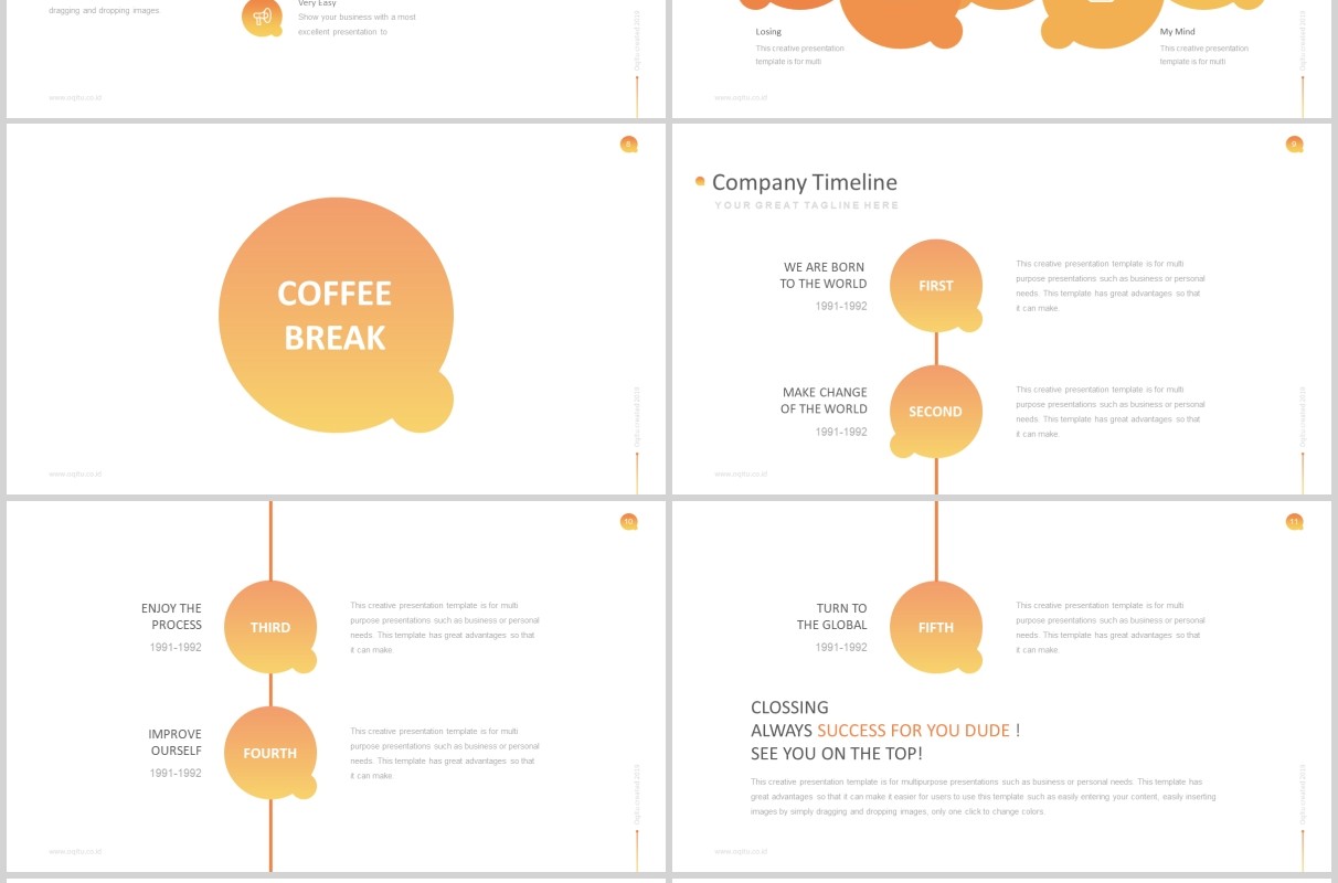 产品介绍SWOT分析PPT版式模板Oqitu  Powerpoint Template
