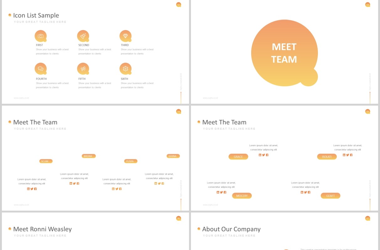 产品介绍SWOT分析PPT版式模板Oqitu  Powerpoint Template