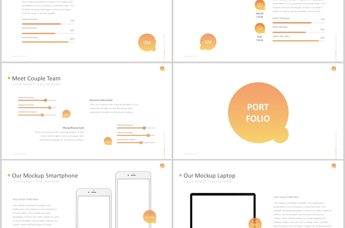 产品介绍SWOT分析PPT版式模板Oqitu  Powerpoint Template