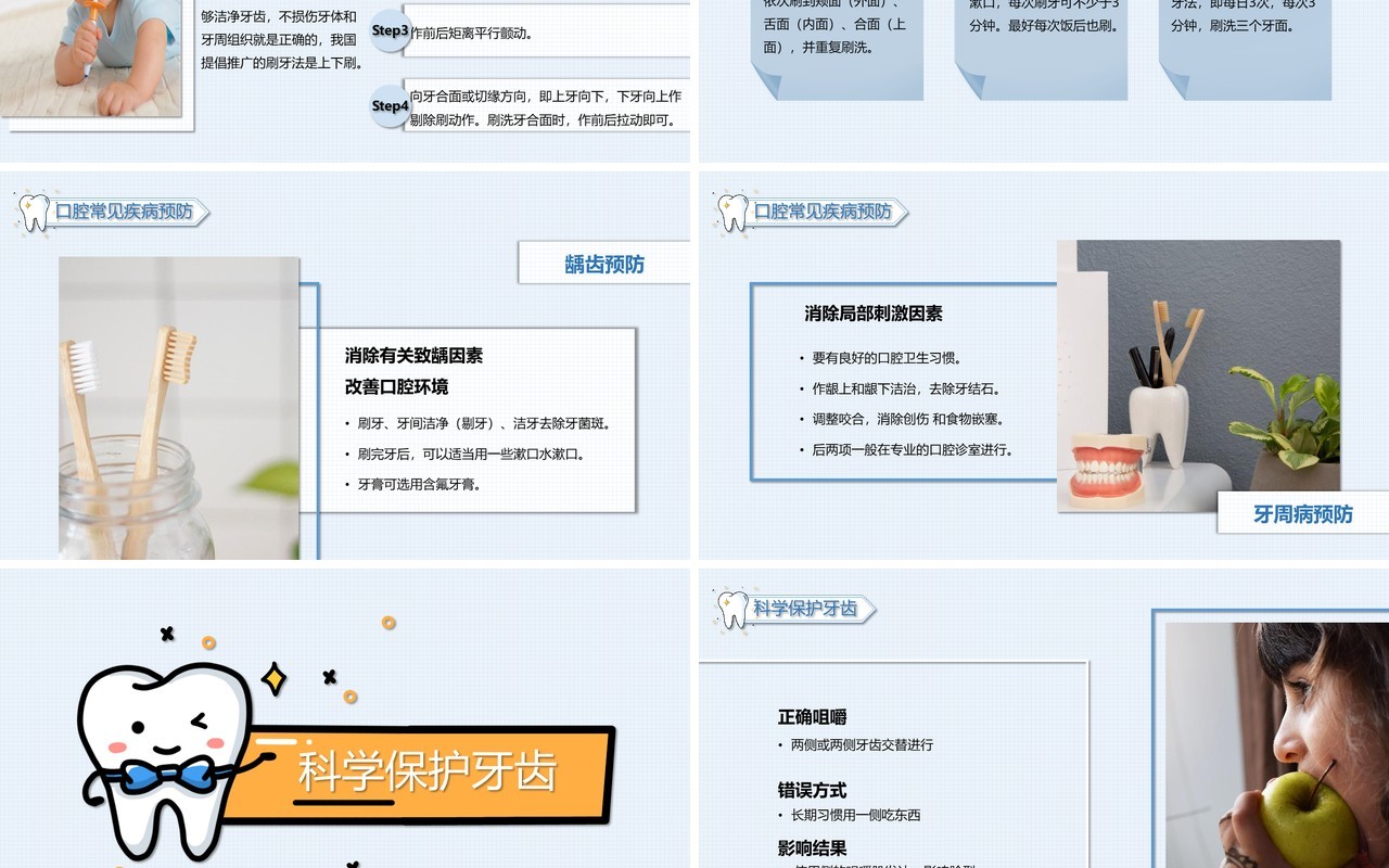 口腔护理保健医疗卫生健康医学PPT模板