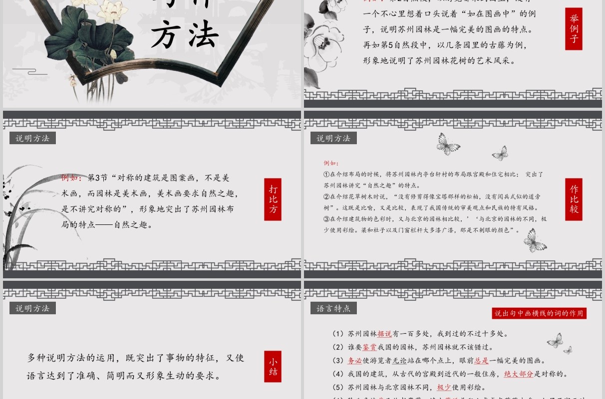中学生苏州园林语文课件PPT模板