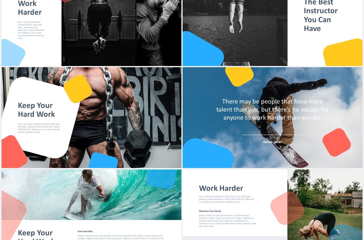 多用途户外运动健身展示宣传PPT模板motus multipurpose powerpoint template