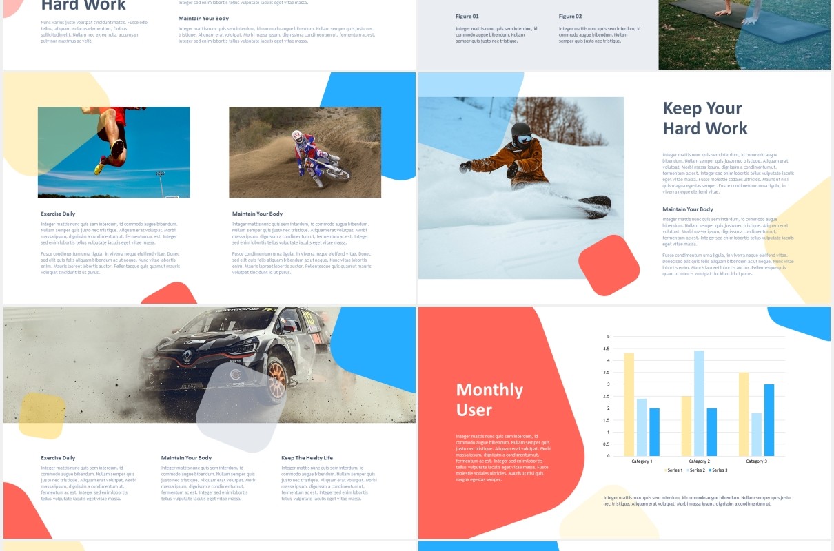 多用途户外运动健身展示宣传PPT模板motus multipurpose powerpoint template