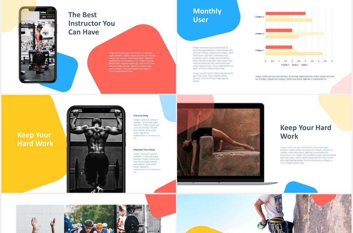 多用途户外运动健身展示宣传PPT模板motus multipurpose powerpoint template