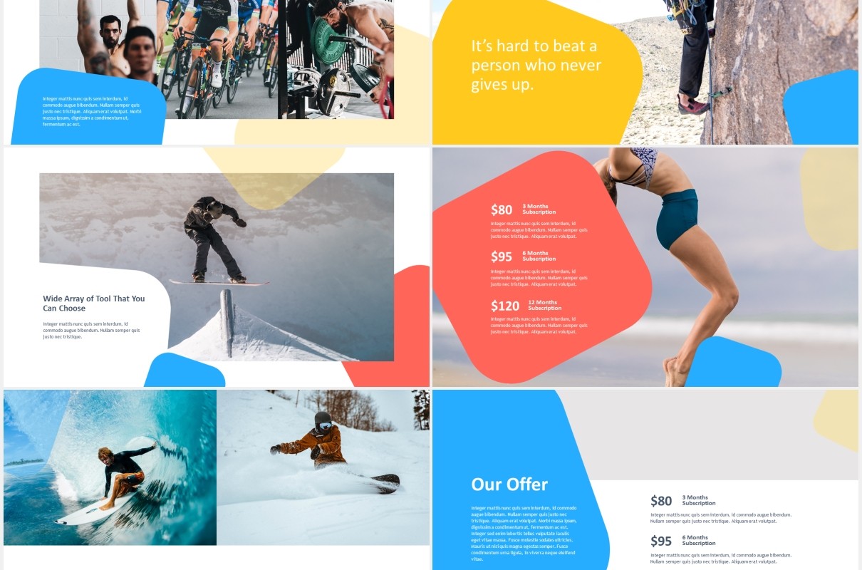 多用途户外运动健身展示宣传PPT模板motus multipurpose powerpoint template