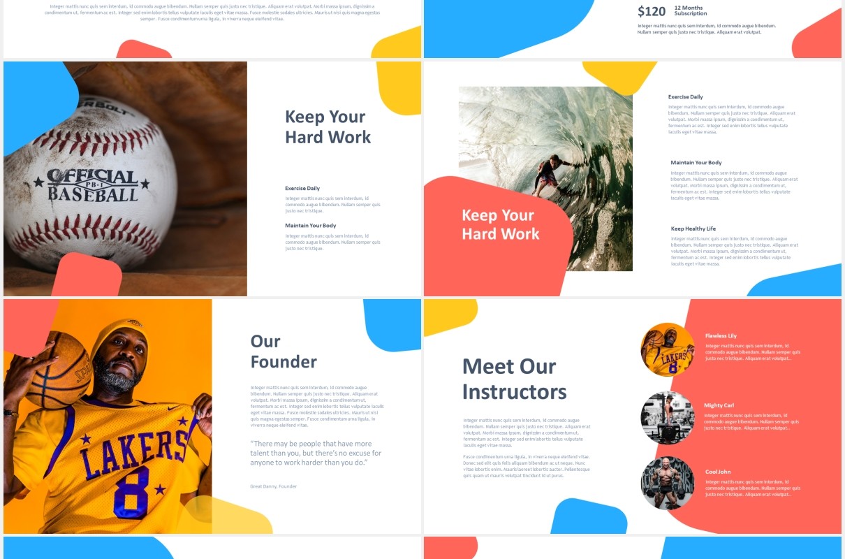 多用途户外运动健身展示宣传PPT模板motus multipurpose powerpoint template