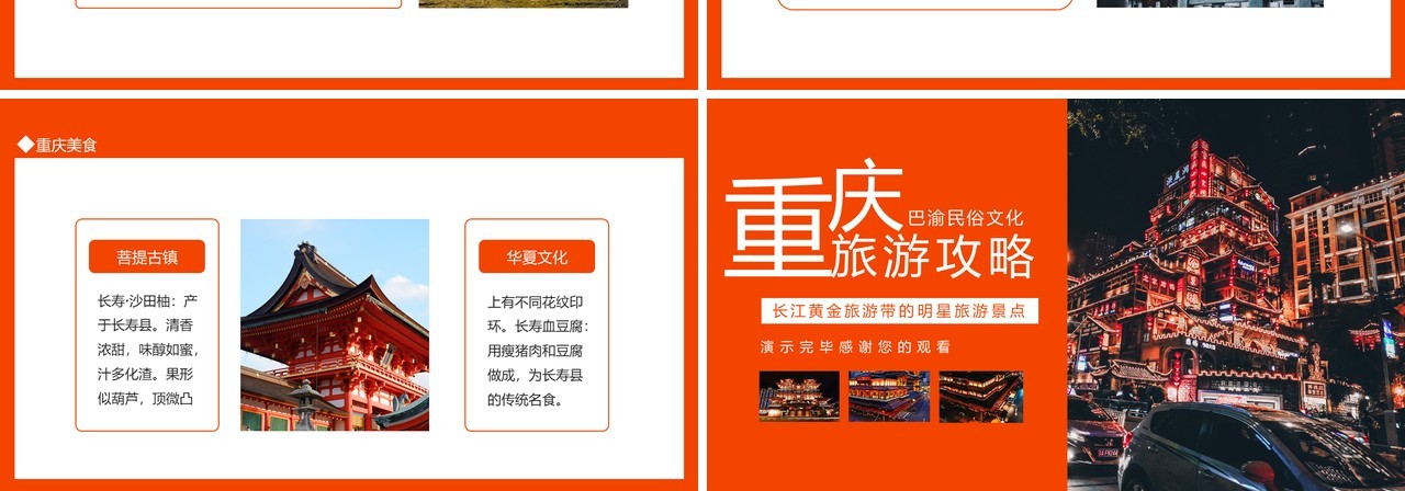 重庆旅游攻略介绍动态PPT模板