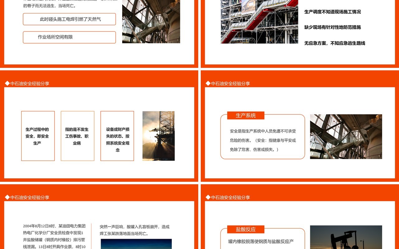 中石油安全经验分享动态PPT模板