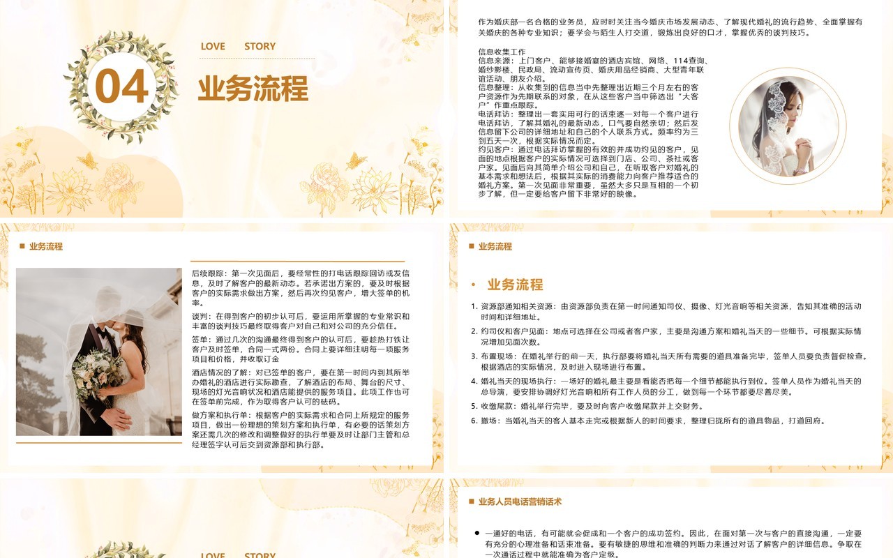 黄色简约我们结婚了婚礼培训PPT模板