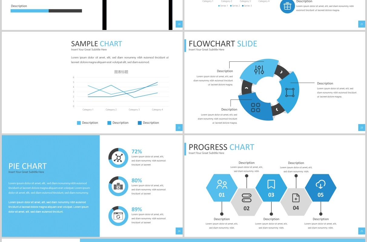 蓝色商业工作汇报PPT模板bluestack powerpoint template