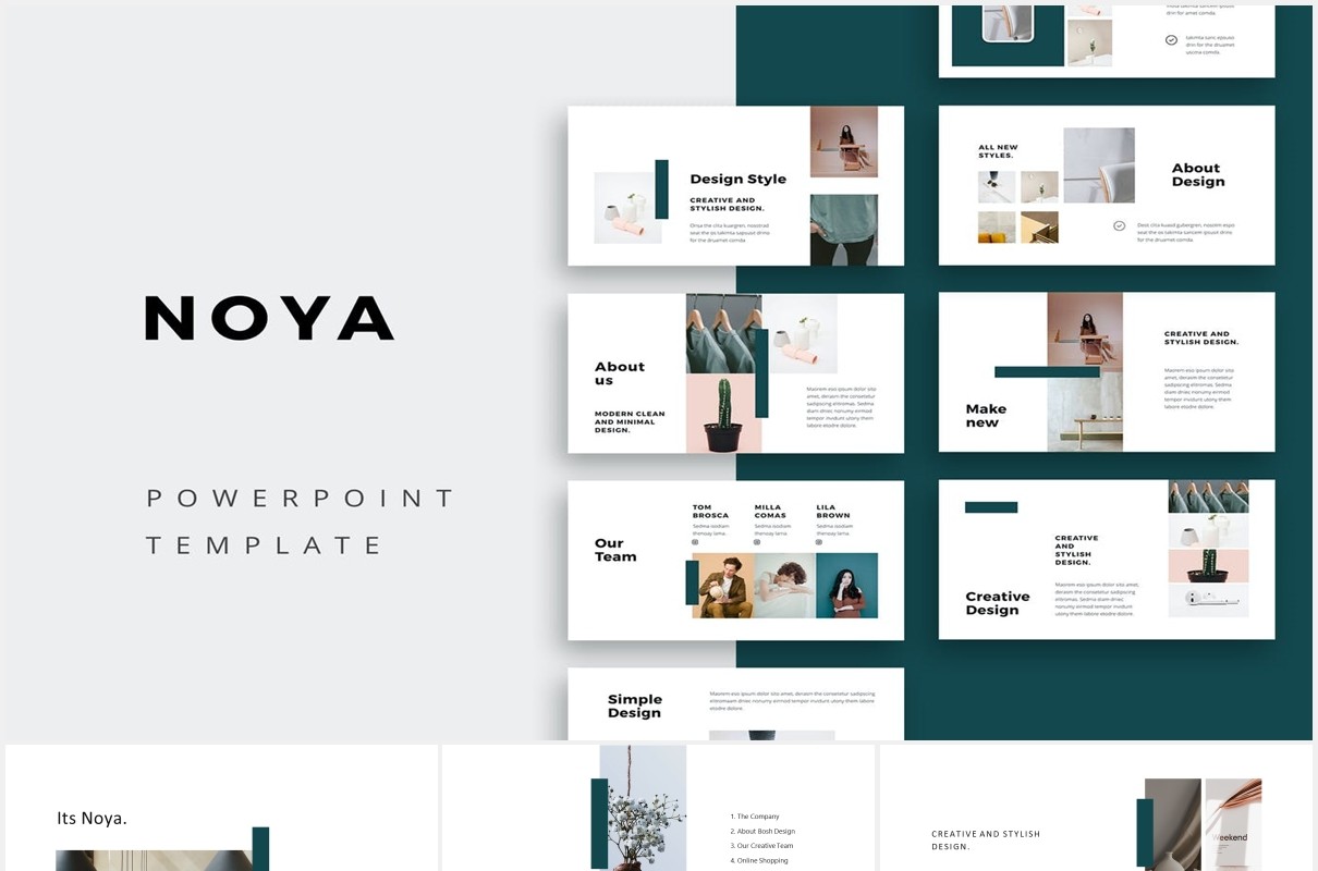 简约图文展示通用PPT模板NOYA - Powerpoint Template