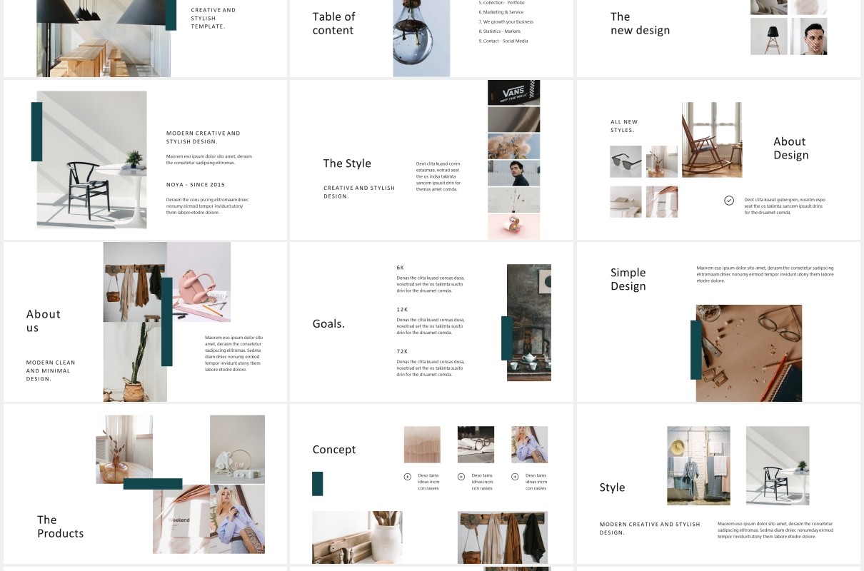 简约图文展示通用PPT模板NOYA - Powerpoint Template