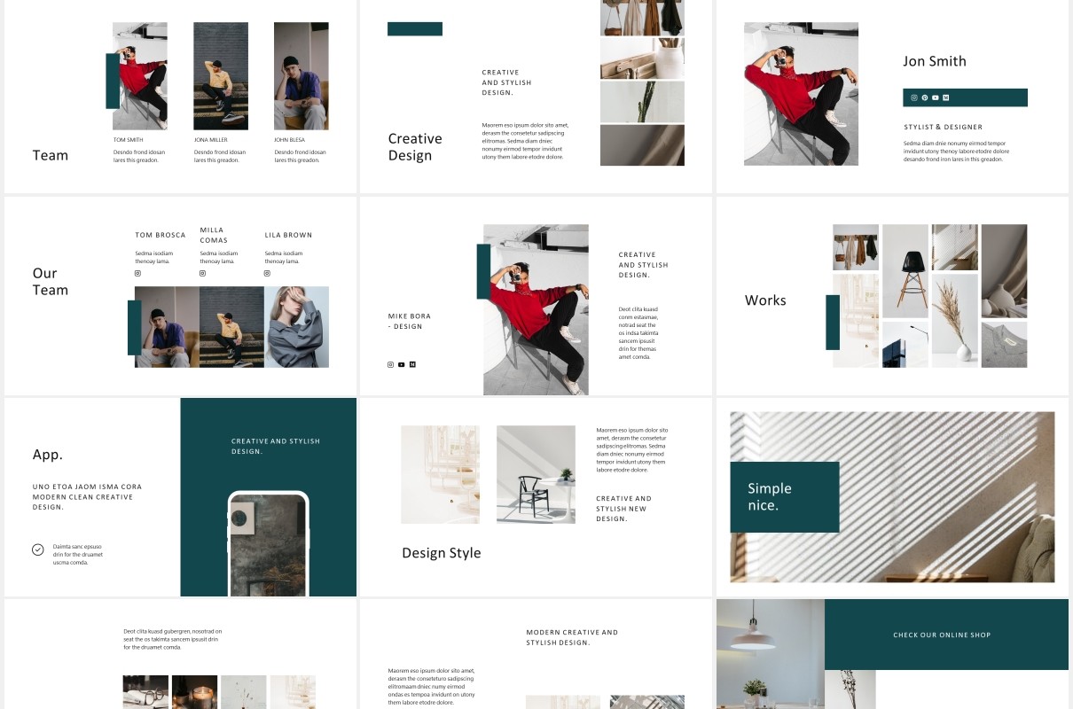 简约图文展示通用PPT模板NOYA - Powerpoint Template